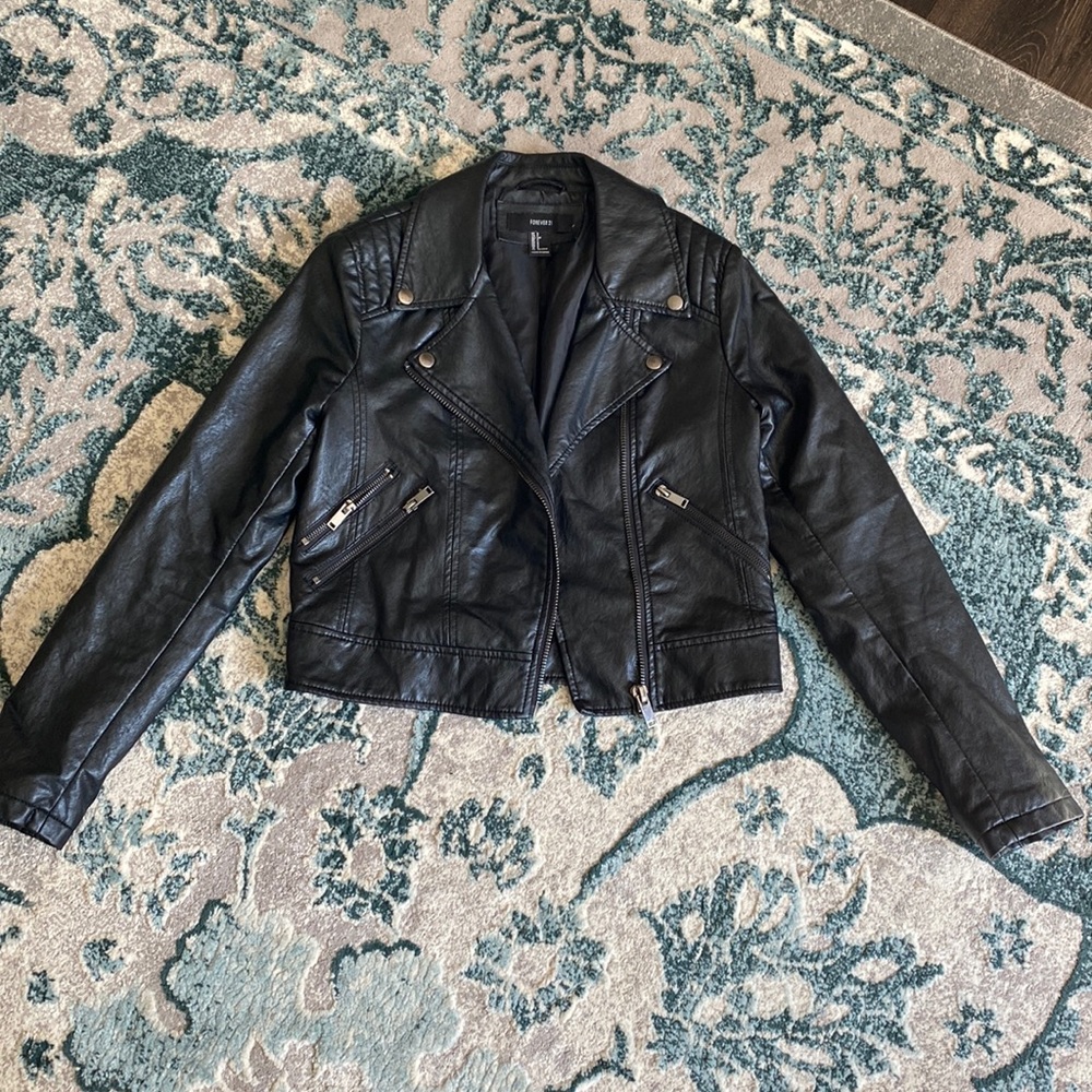 Fake leather jacket size small